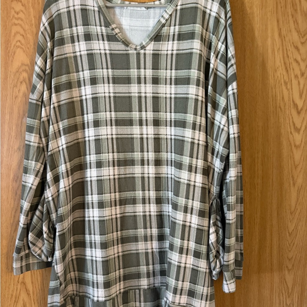 Plaid Long Sleeve Women's Top